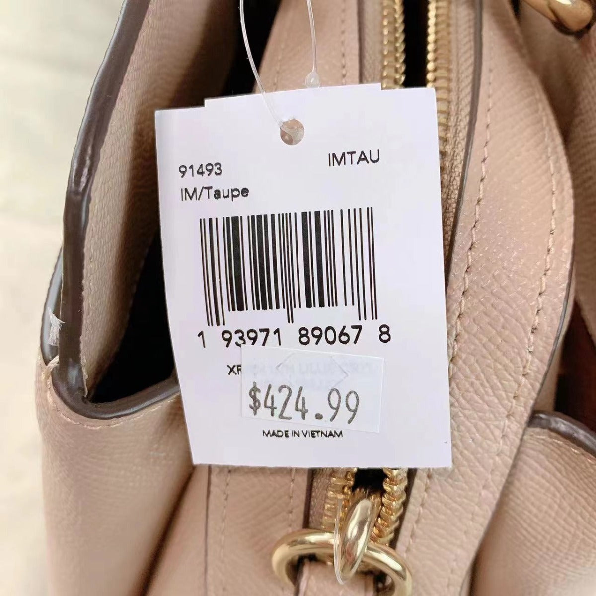 Coach 91493 Lillie Carryall In Gold/Faded Blush Coach 91493 Lillie Carryall In Gold/Faded Blush